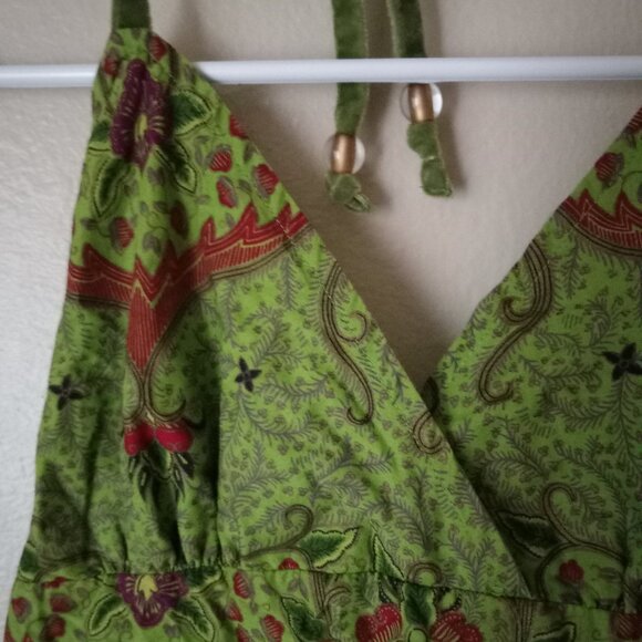 GUESS Green-and-Red Paisley Handkerchief Tank Women's S - Picture 8 of 10